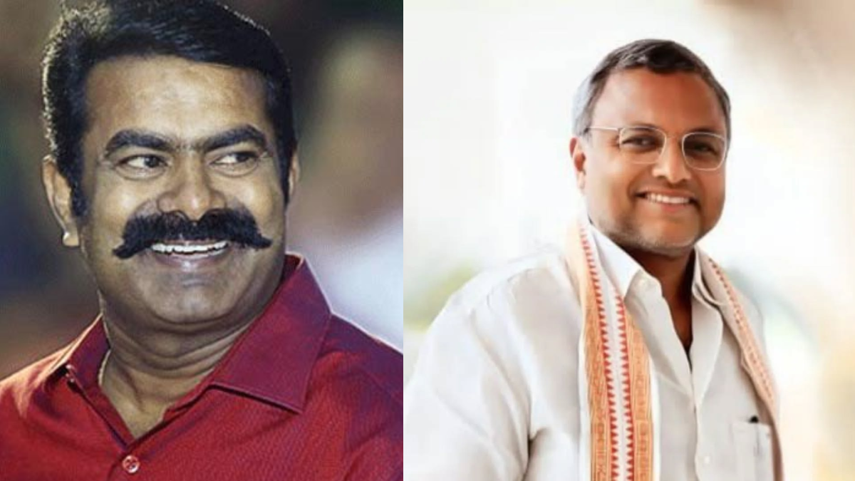 காரைக்குடியில் சீமான் போட்டி: “செட்டிநாடு சாப்பாடு போட்டு விபூதி வைத்து அனுப்புங்கள்” – கார்த்தி சிதம்பரம் அதிரடி பேச்சு!